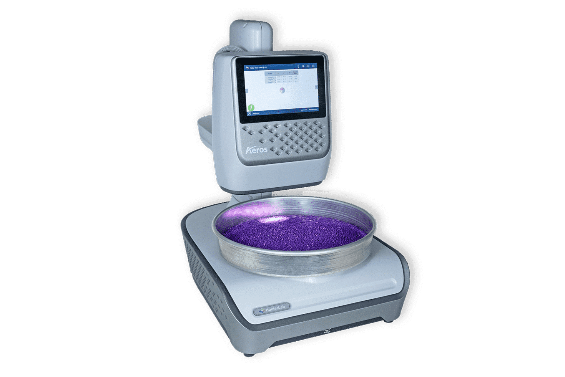 Color measurement of plastic pellets with the Aeros routine analysis
