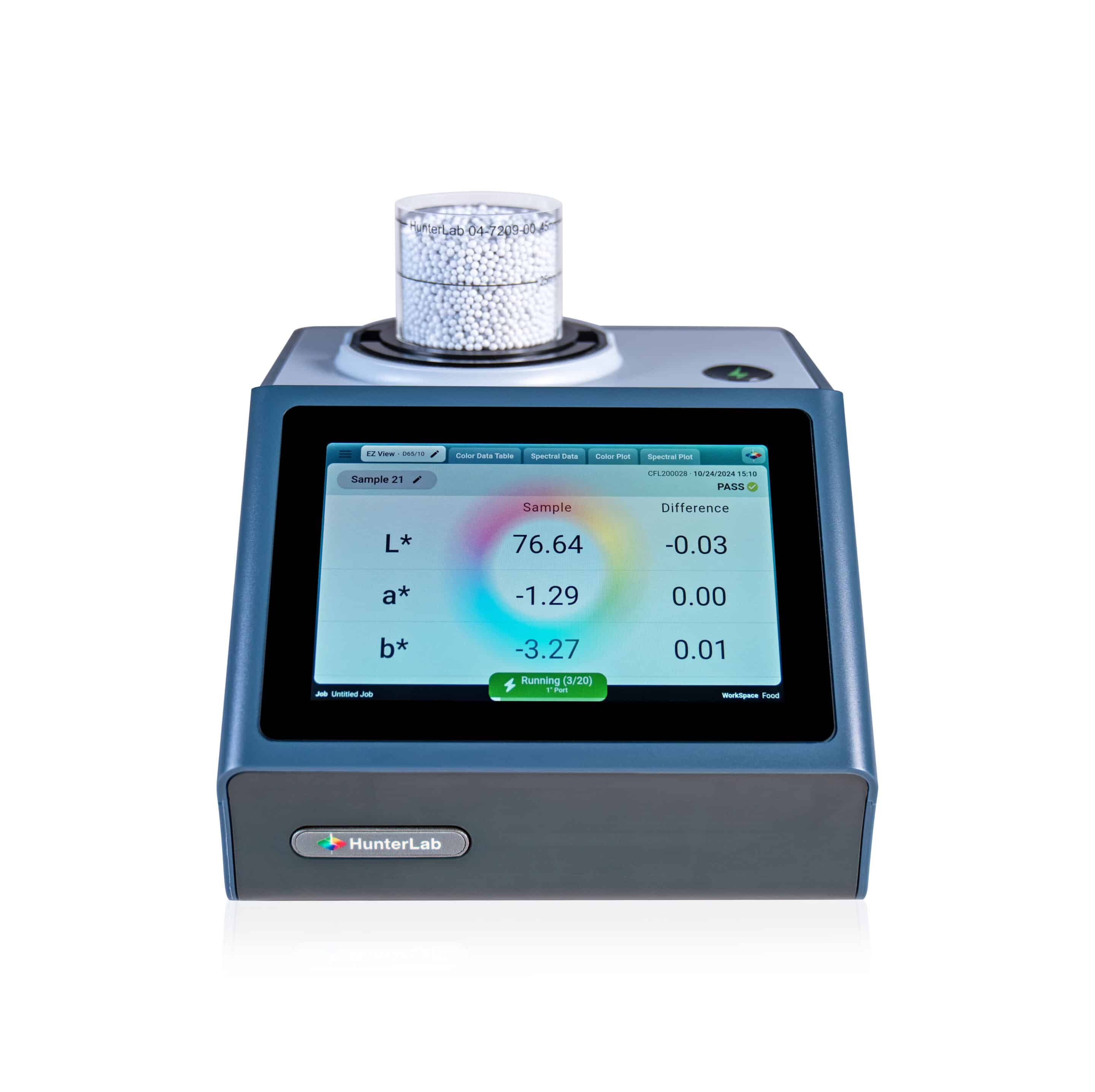 ColorFlex-L2-HunterLab Farbmessung von Granulat ColorFlex-L2-HunterLab Farbmessung von Granulat